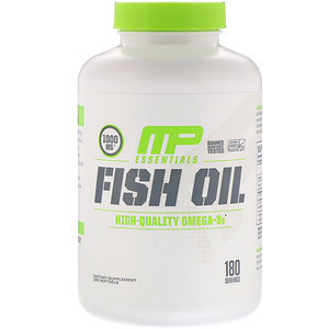 Мусклефарм, Essentials, Fish Oil, 180 Softgels отзывы покупателей