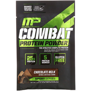 Мусклефарм, Combat Protein Powder, Chocolate Milk, 1.23 oz (34.9 g) Trial Size отзывы