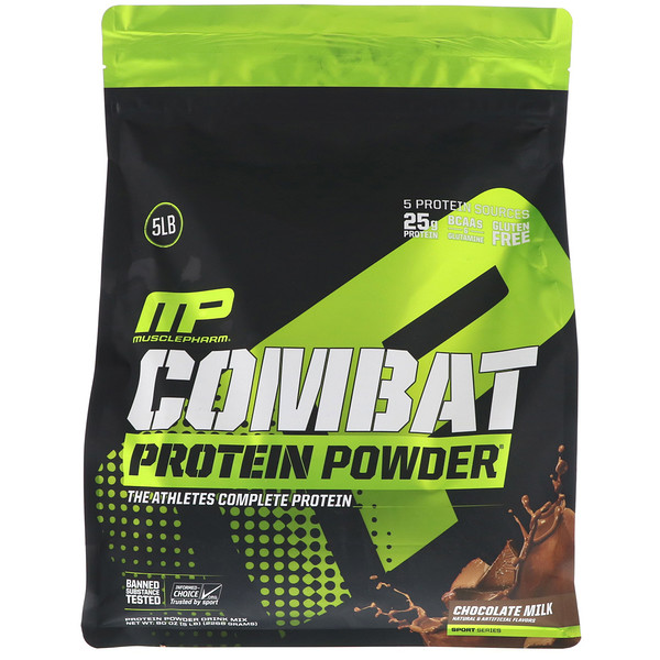 MusclePharm, コンバインプロテインパウダー、チョコレートミルク、5 lb (2268 g)