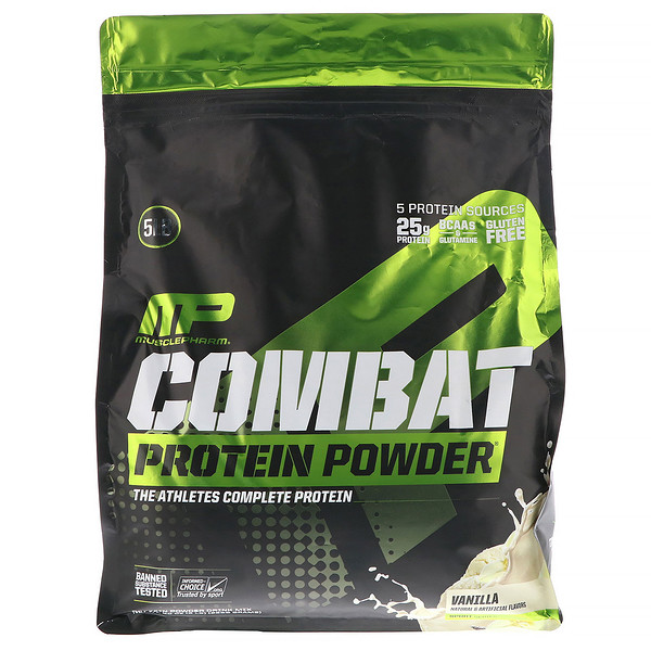 MusclePharm, コンバインプロテインパウダー、バニラ、5 lb (2268 g)