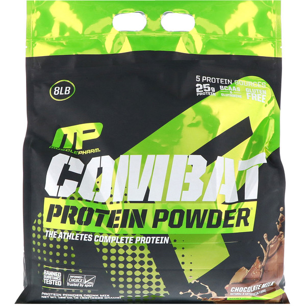 MusclePharm, Combat Proteinpulver, Schokolade Milch, 8 lbs (3629 g)