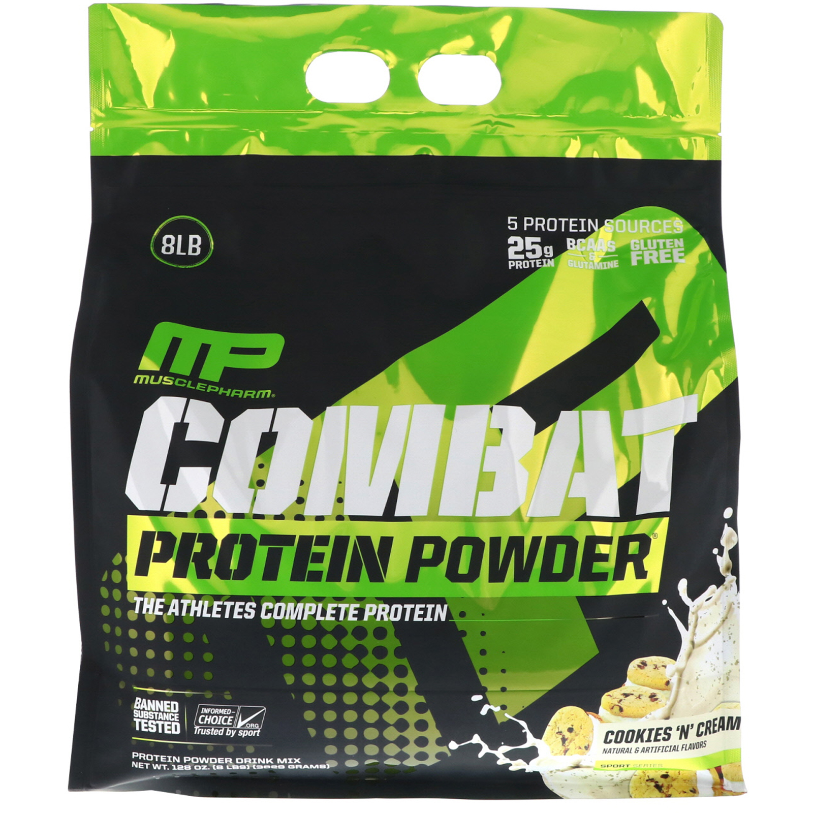 Musclepharm コンバット プロテインパウダー クッキー クリーム 8ポンド 3629g Iherb