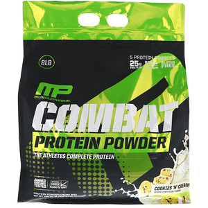 Мусклефарм, Combat Protein Powder, Cookies 'N' Cream, 8 lbs (3629 g) отзывы