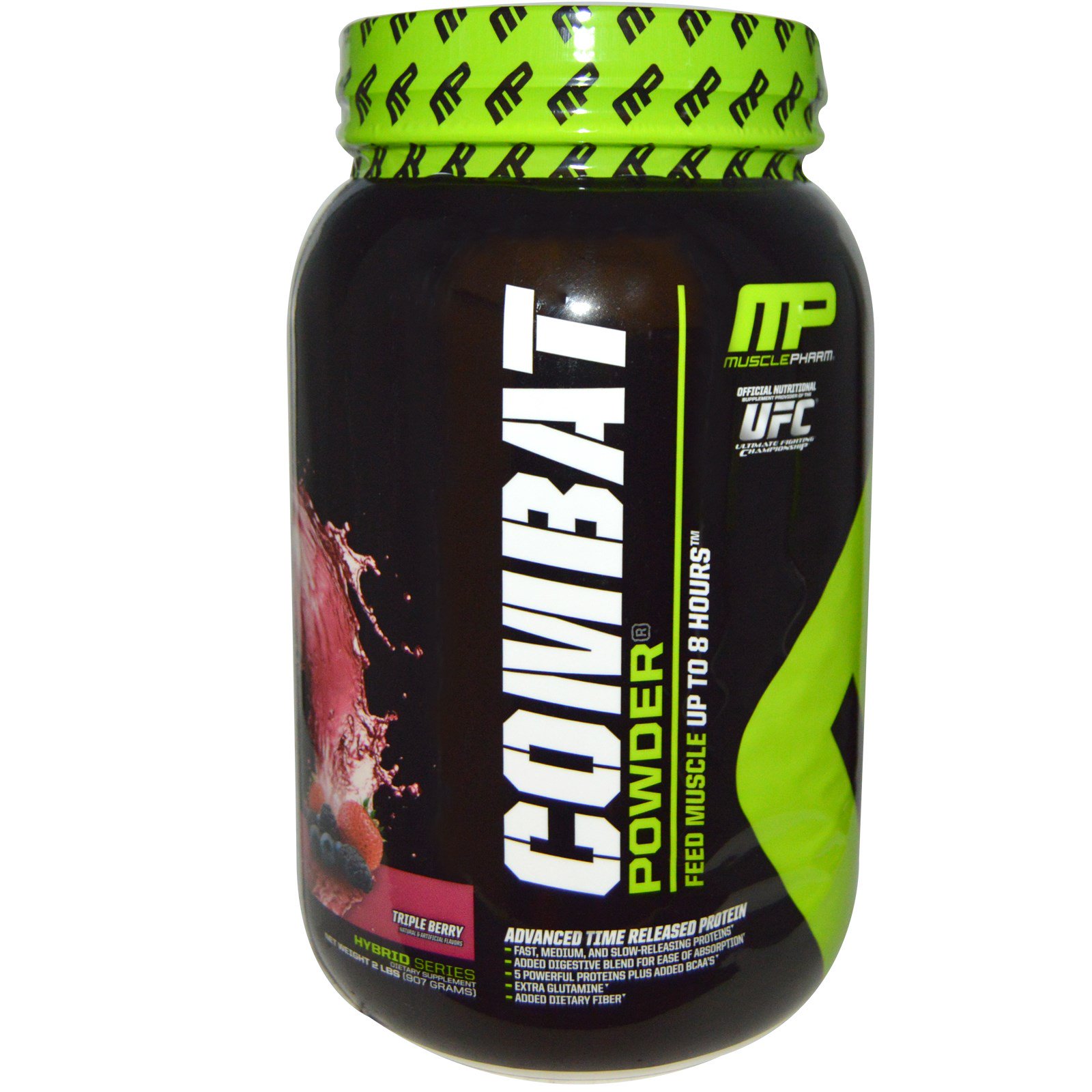 MusclePharm, Combat Powder, Advanced Time Released Protein, Triple