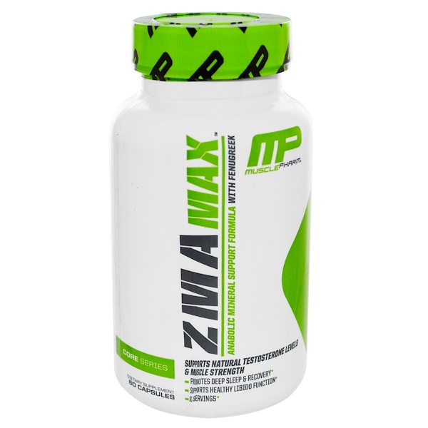 MusclePharm, ZMA Max, Anabolic Mineral Support Formula, 60 Capsules iHerb