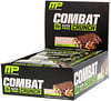 MusclePharm, Combat Crunch, Pâte à cookie aux pépites de chocolat, 12 barres, 63 g chacune