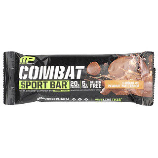 MusclePharm, Combat Sport Bar™, 초콜릿 땅콩버터컵, 54g(1.90oz)