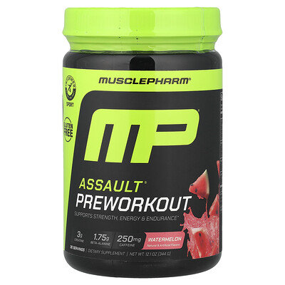 Product Image for MusclePharm, Assault Preworkout, Watermelon, 12.1 oz (344 g)