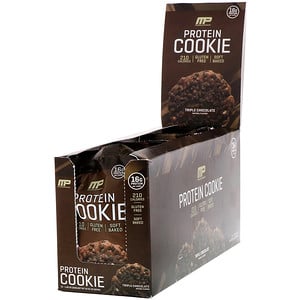 Отзывы о Мусклефарм, Protein Cookie, Triple Chocolate, 12 Cookies, 1.83 oz (52 g) Each