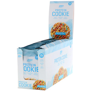 Отзывы о Мусклефарм, Protein Cookie, Birthday Cake, 12 Cookies, 1.83 oz (52 g) Each