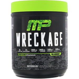 Отзывы о Мусклефарм, Wreckage, Pre-Workout, Watermelon, 12.79 oz (362.5 g)