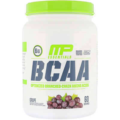 

MusclePharm Essentials, BCAA, Grape, 1.04 lb (471.6 g)