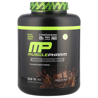 MusclePharm, Combat Protein Powder, Chocolate Milk, 6.2 lb (2,831 g)