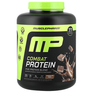 MusclePharm, Combat® Protein Powder, Chocolate Milk, 6.2 lbs (2.8 kg)