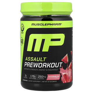 MusclePharm, Assault®, предтренировочный комплекс, арбуз, 344 г (12,1 унции)