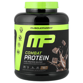 MusclePharm, Combat®（コンバット）プロテインパウダー、チョコレートミルク、1.9kg（4.2ポンド）