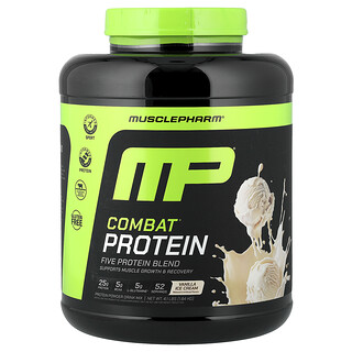 MusclePharm, Combat® 蛋白质粉，香蕉冰激凌，4.1 磅（1.84 千克）
