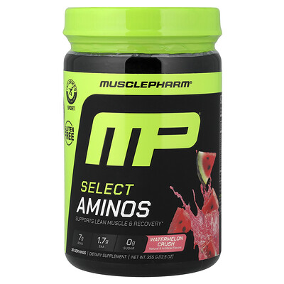 MusclePharm, Select Aminos, Exprimido de sandía, 355 g (12,5 oz)