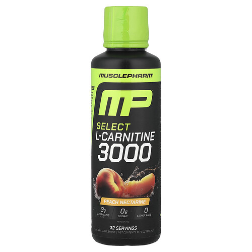 Musclepharm Select L-Carnitine 3000, Peach Nectarine, 16 fl oz (480 ml)