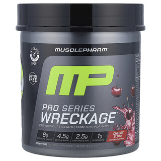 MusclePharm, Pro Series Wreckage™，鍛鍊前配方，櫻桃泥味，15.5 盎司（440 克）