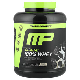 MusclePharm, Combat®, 100% 유청 단백질 분말, 쿠키 앤 크림 맛, 2.28kg(5lb)