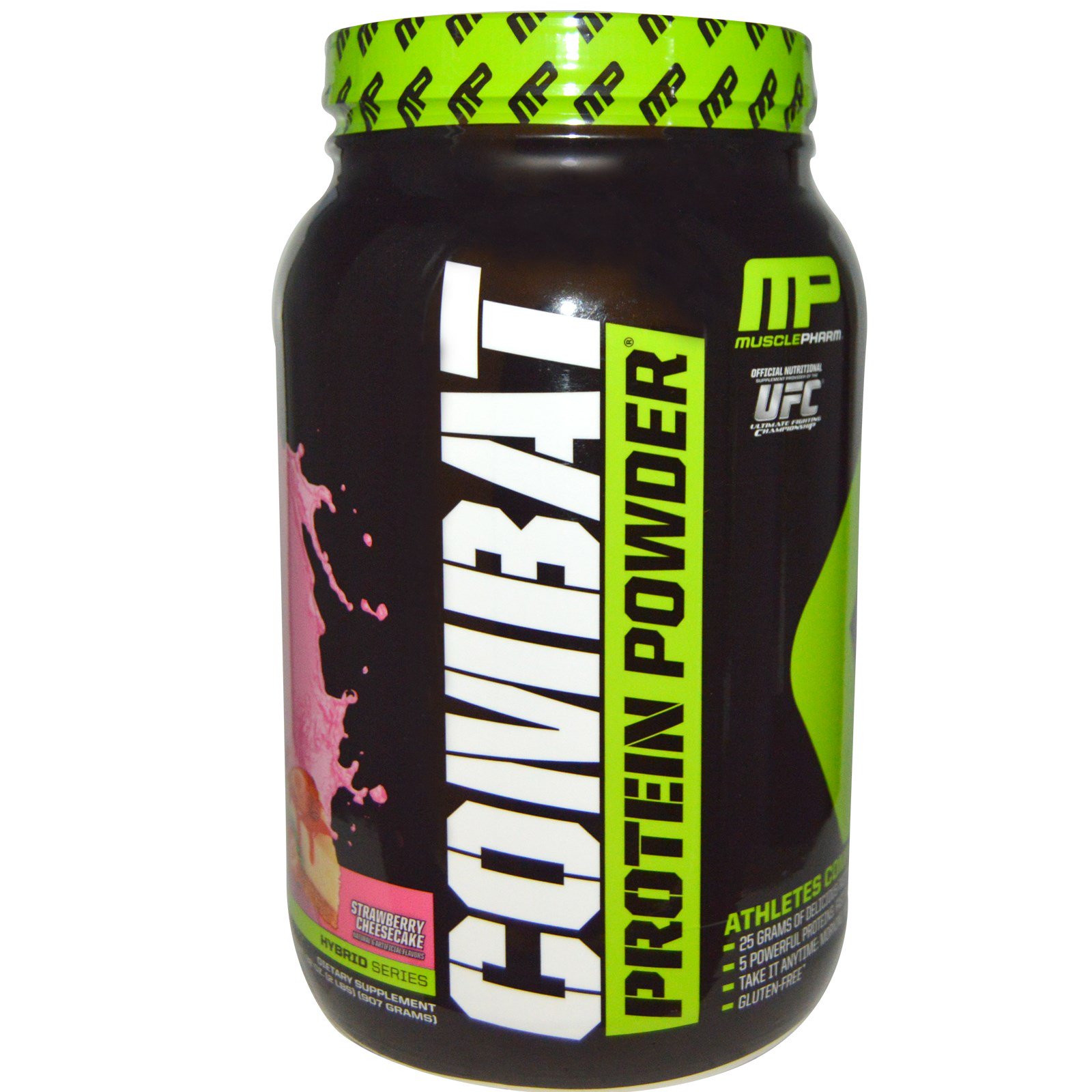MusclePharm, Combat, Protein Powder, Strawberry Cheesecake, 32 oz (907