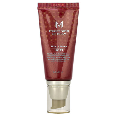 Product Image for Missha, M Perfect Cover B.B Cream, SPF 42 PA+++, No. 13 Bright Beige, 1.69 fl oz (50 ml)