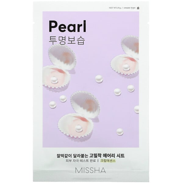 Missha‏, Airy Fit Beauty Sheet Mask, Pearl, 1 Sheet, 19 g