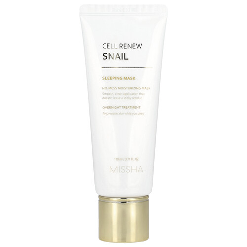 Missha Cell Renew Snail, Sleeping Beauty Mask, 3.71 fl oz (110 ml)