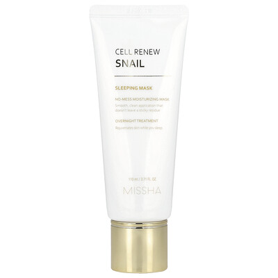 Missha, Renovador celular con baba de caracol, Mascarilla de la Bella Durmiente, 110 ml (3,71 oz. líq.)