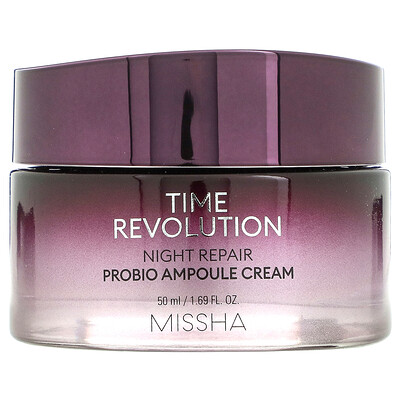 Missha Time Revolution, ночной восстанавливающий крем-ампула с пробио, 50 мл (1,69 жидк. Унции)