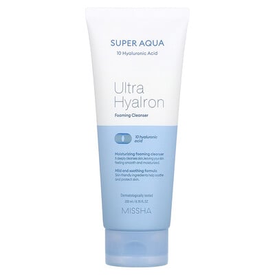 Missha Super Aqua Ultra Hyalon, очищающая пенка, 200 мл (6,76 жидк. унции)