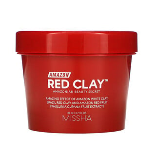 Missha, Amazon Red Clay، قناع تجميل المسام، 3.71 أونصة سائلة (110 مل)