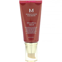 M Perfect Cover B.B Cream, SPF 42 PA+++, No. 21 Light Beige, 1.7 oz (50 ml) - изображение