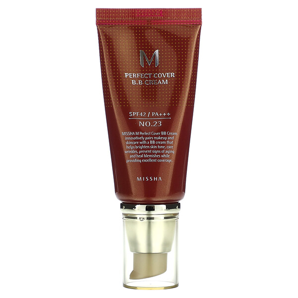 Missha, M Perfect Cover B.B Cream, SPF 42 PA+++, No. 23 Natural Beige ...