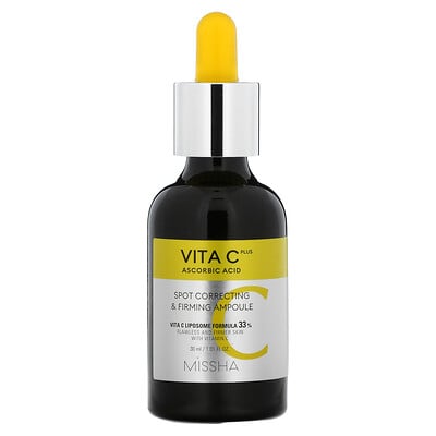 Missha Vita C Plus, аскорбиновая кислота, укрепляющая ампула для коррекции пятен, 30 мл (1,01 жидк. Унции)