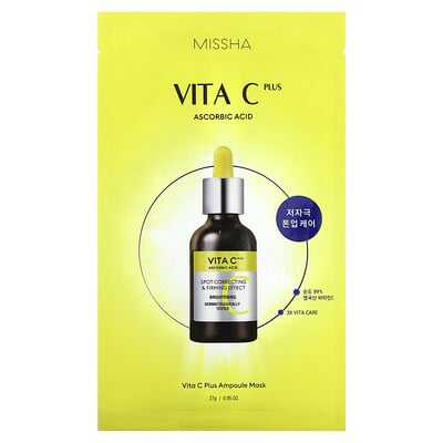 

Missha Vita C Plus Ampoule Beauty Mask 1 шт. 27 г (0 95 унции)