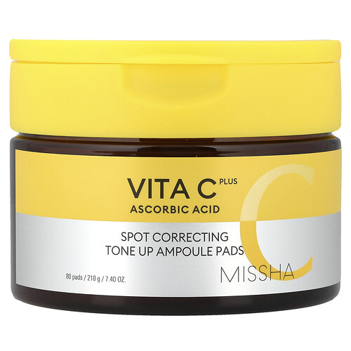 Missha Vita C Plus, Spot Correcting Tone Up Ampoule Pads, 80 Pads, 7.4 oz (210 g)