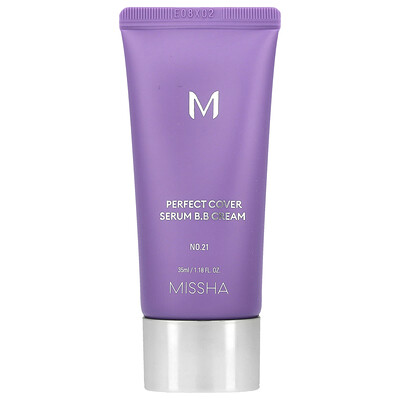 Product Image for Missha, Perfect Cover Serum B.B Cream, No. 21 Light Beige, 1.18 fl oz (35 ml)