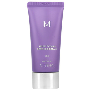 Missha, BB Cream, Sérum de cobertura perfecta, N.º 25 (beige cálido), 35 ml (1,18 oz. líq.)