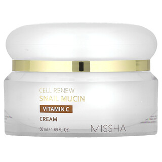 Missha, Cell Renew Snail Mucin, krem z witaminą C, 50 ml