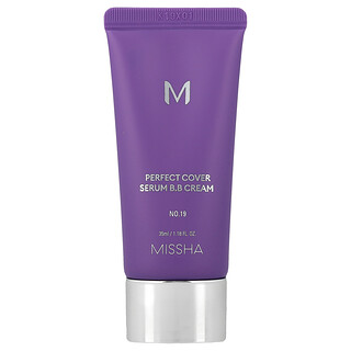 Missha, 퍼펙트 커버 세럼 BB 크림, 19호 아이보리, 35ml(1.18fl oz)