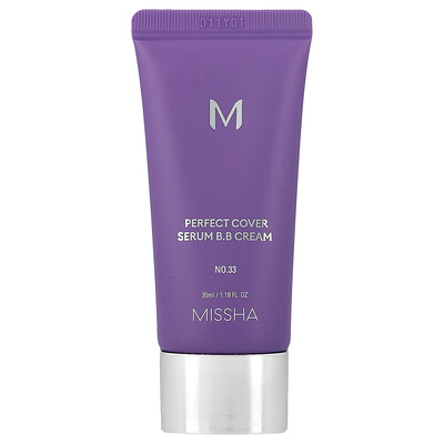 Product Image for Missha, Perfect Cover Serum B.B Cream, No. 33 Tan, 1.18 fl oz (35 ml)