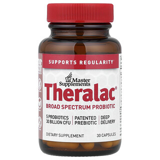Master Supplements, Theralac®, Geniş Spektrumlu Probiyotik, 30 Kapsül
