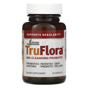 Мастер супплементс, TruFlora, Bio-Cleansing Probiotic, 32 Capsules отзывы покупателей
