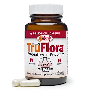 Купить Master Supplements, TruFlora, пробиотики и ферменты, 32 вегетарианских капсулы  на IHerb