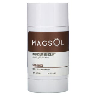 Magsol, Magnesium Deodorant, Sandalwood, 3.2 oz (95 g)