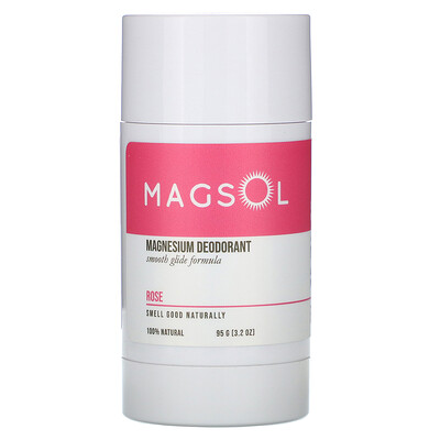 Купить Magsol Магниевый дезодорант, роза, 3, 2 унции (95 г)