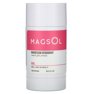 Magsol, Магниевый дезодорант, роза, 3,2 унции (95 г)