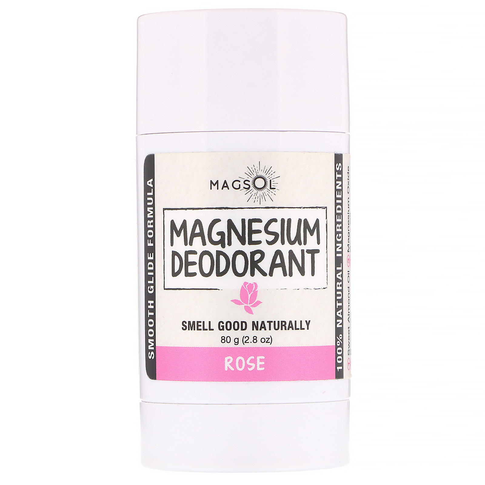 Magsol, Magnesium Deodorant, Rose, 2.8 oz (80 g) iHerb